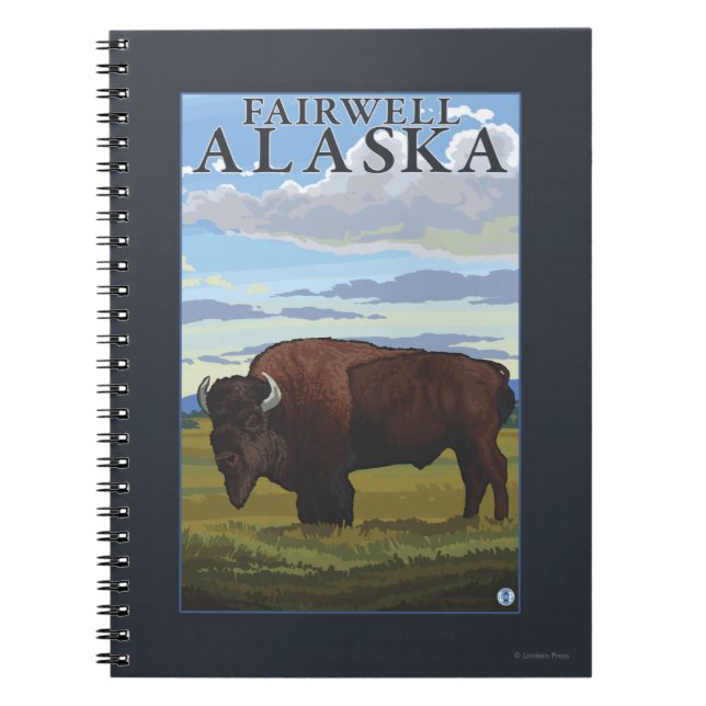 Carnet Bison Scene - Fairwell, Alaska (Devant)