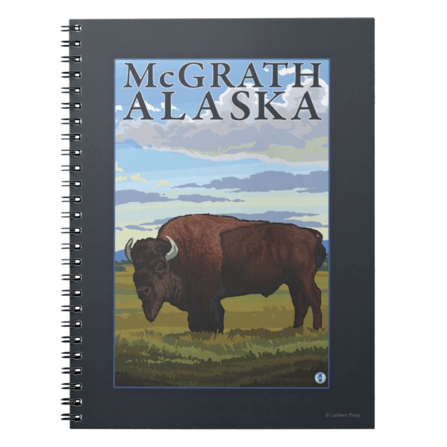Carnet Bison Scene - McGrath, Alaska (Devant)