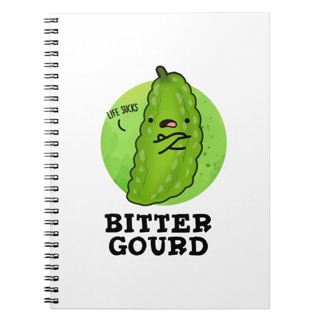 Carnet Bitter Gourd Funny Veggie Pun (Devant)