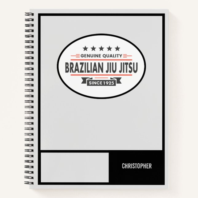 Carnet BJJ White Belt Training Log Qualité authentique (Devant)