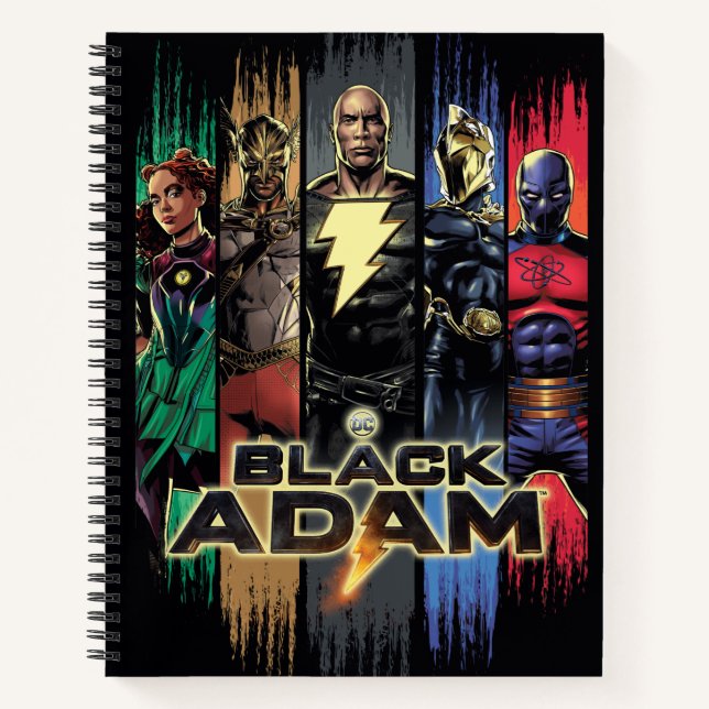 Carnet Black Adam Characters In Stripes Graphic (Devant)