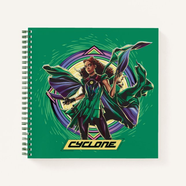 Carnet Black Adam | Graphique de caractères de cyclone (Devant)