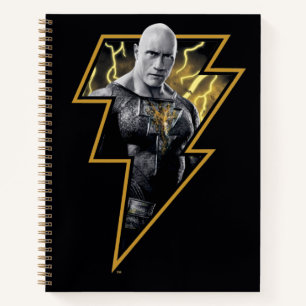Carnet Black Adam Grey et Gold Lightning Graphic