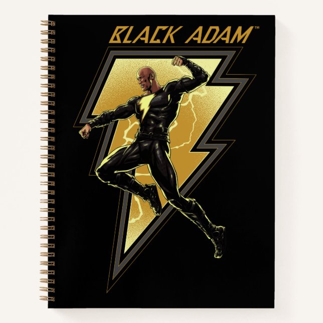 Carnet Black Adam Lightning Bolt Illustration du caractèr (Devant)