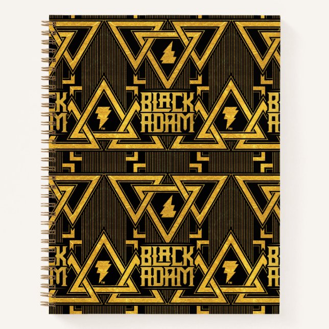Carnet Black Adam Lightning Bolt Motif triangulaire (Devant)