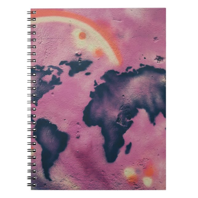 Carnet Black and pink abstract art (Devant)