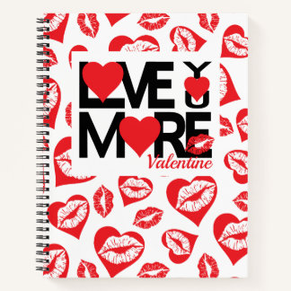 Carnet Black and Red Love You More