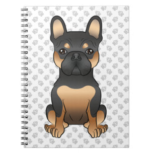 Carnet Black And Tan French Bulldog / Frenchie Dog & Paws
