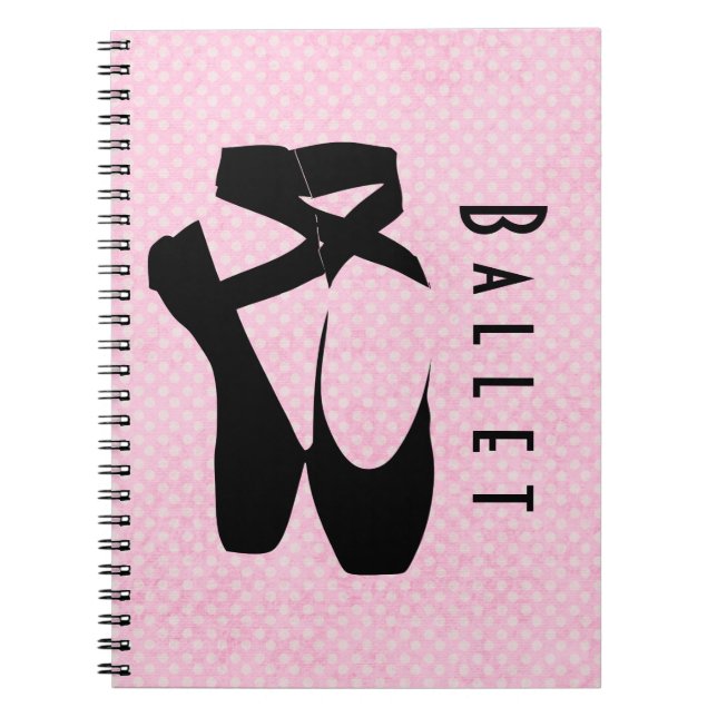 Carnet Black Ballet Shoes En Pointe (Devant)