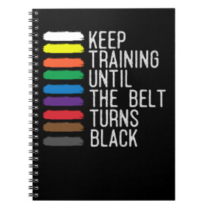 Carnet Black Belt Motivation Taekwondo Jiu Jitsu Karate