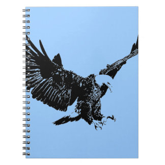 Carnet Black & Blue Pop Art Eagle
