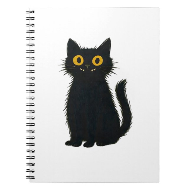 Carnet Black Cat Magic - Jolie Halloween & Mystic Cat Art (Devant)