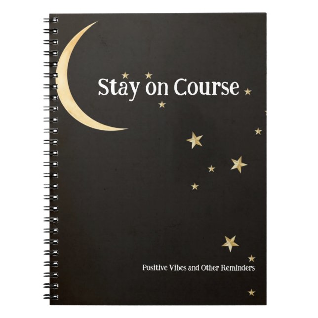 Carnet Black Celestial Stay On Course et autres rappels (Devant)