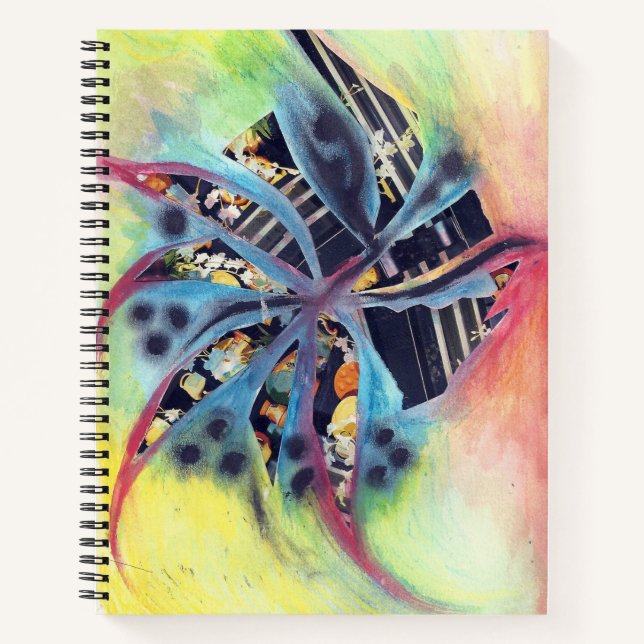 Carnet Black Collage Swirl (Devant)