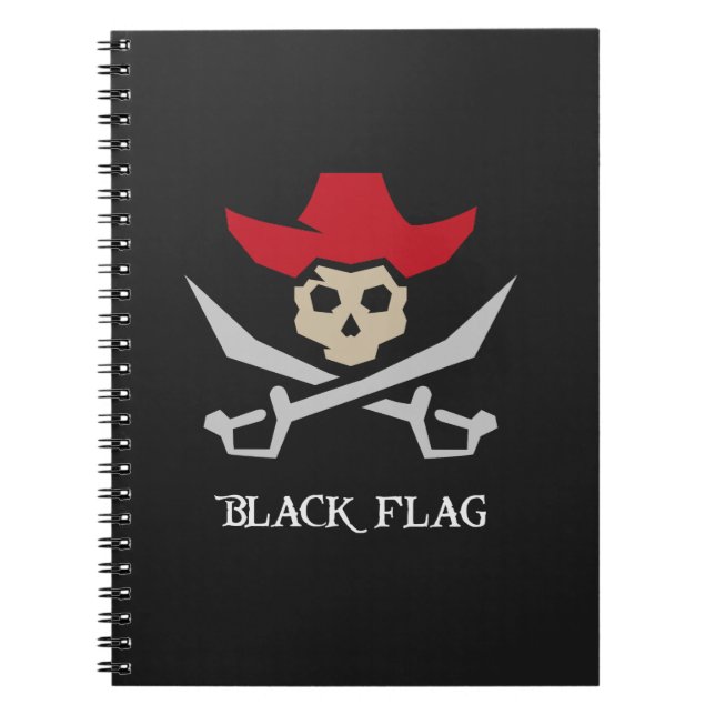 Carnet Black Flag Pirate Skull (Devant)