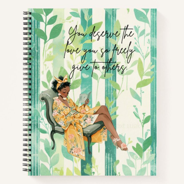Carnet Black Girl Cosy Lecture Self Care (Devant)
