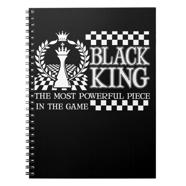 Carnet Black King Chess Pièce Black African American Men (Devant)