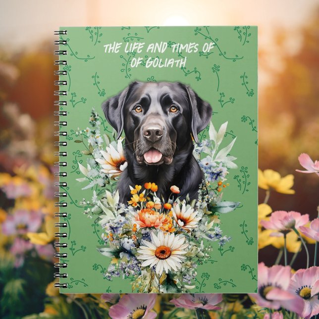 Carnet Black Lab Dogs Life and Times Custom Notebook (Créateur téléchargé)