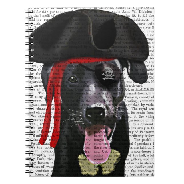 Carnet Black Labrador Pirate (Devant)