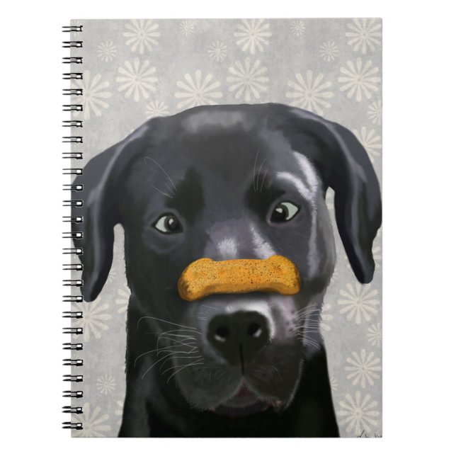 Carnet Black Labrador With Bone on Nose 2 (Devant)