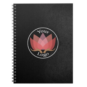 Carnet Black Leather Custom LOGO