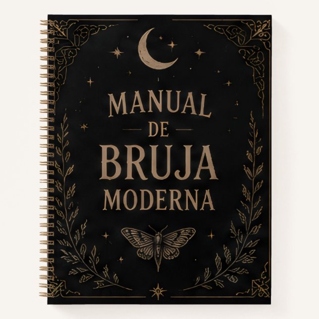 Carnet Black Modern Witch's Notebook/Manual (Devant)