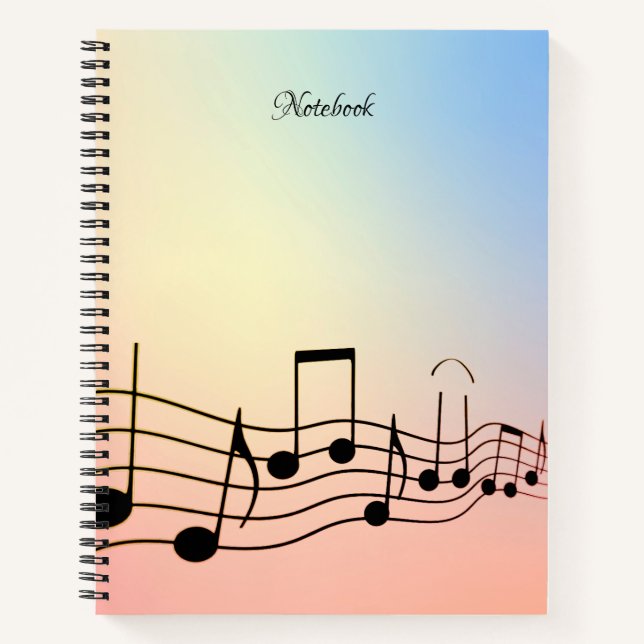 Carnet Black Music Note (Devant)