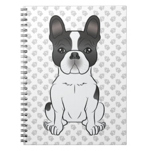 Carnet Black Piebald French Bulldog / Frenchie Dog & Paws