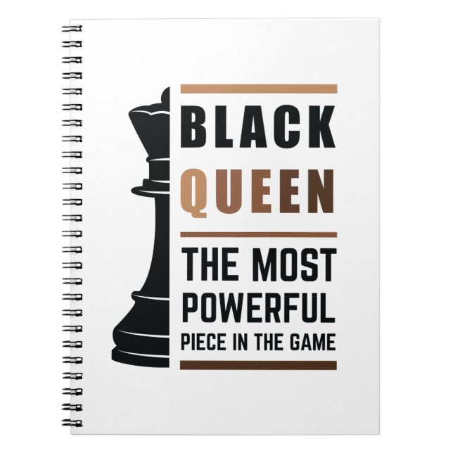 Carnet Black Queen La Pièce La Plus Puissante Dans Le Jeu (Devant)