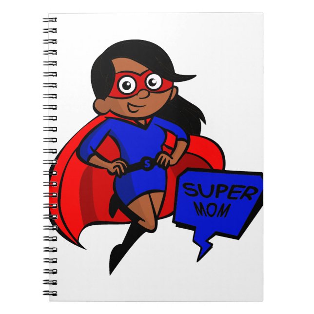 Carnet black super mom (Devant)