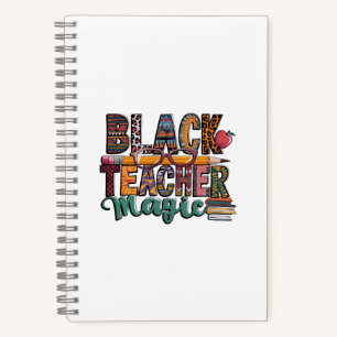 Carnet Black Teacher Magic : Écrire et inspirer