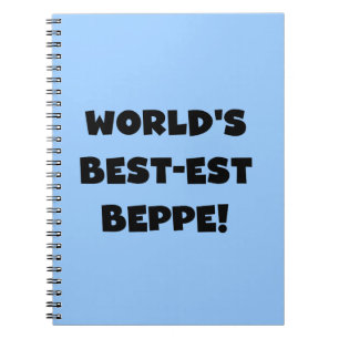 Carnet Black Text Meilleurs T-shirts et cadeaux de Beppe