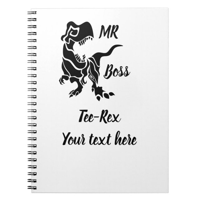 Carnet Black Trex le Boss Dino (Devant)