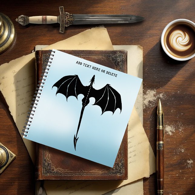 Carnet Black Tribal Flight Dragon Imaginaire Blue Sky (Créateur téléchargé)