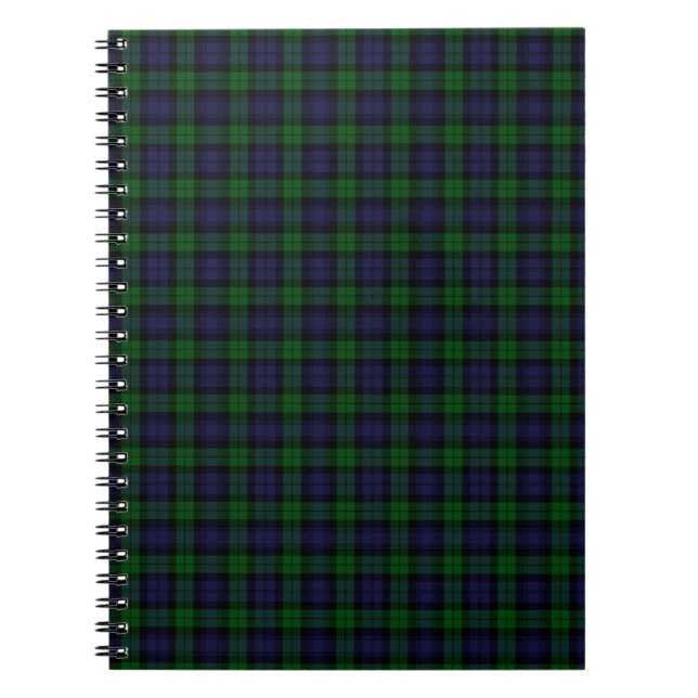 Carnet Black Watch Tartan Plaid Scottish Plaid Motif (Devant)