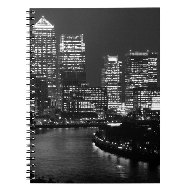Carnet Black White London City Night UK Travel (Devant)