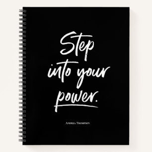 Carnet Black White Step dans votre personnage de puissanc