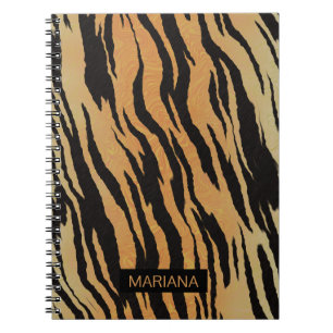 Carnet Black Zebra Stripes Gold Arrière - plan
