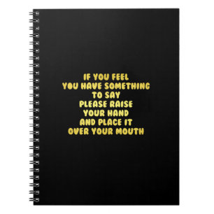 Carnet Blague amusante pour lever la main pour parler