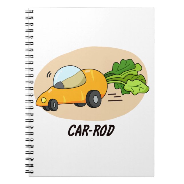 Carnet Blague de carotte drôle de voiture-bâton  (Devant)