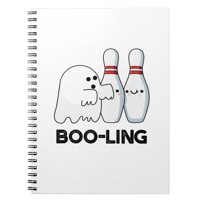 Carnet Blague de fantôme de bowling drôle d'Halloween (Devant)