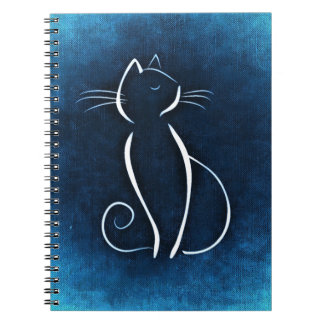 Carnet blanc abstrait de chat