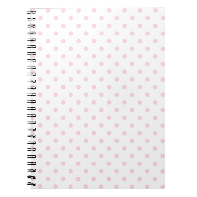 Carnet Blanc avec Pois roses (Devant)