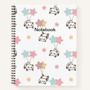 Carnet blanc Cute Panda