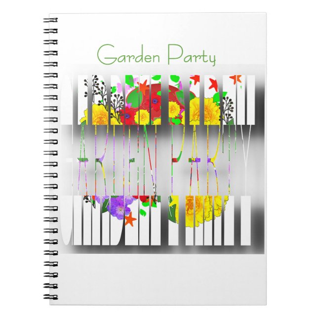 Carnet Blanc de Fête de Jardin (Devant)