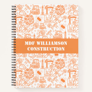 Carnet blanc et marron Architectural Blueprint Engineer
