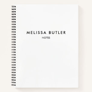 Carnet blanc minimaliste moderne