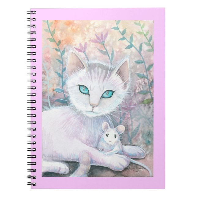Carnet blanc pour chat et souris (Devant)
