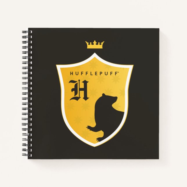 Carnet Blason couronné HUFFLEPUFF™ or outlined (Devant)