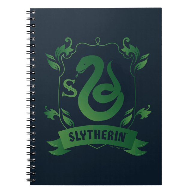 Carnet Blason de la maison SLYTHERIN™ orné (Devant)